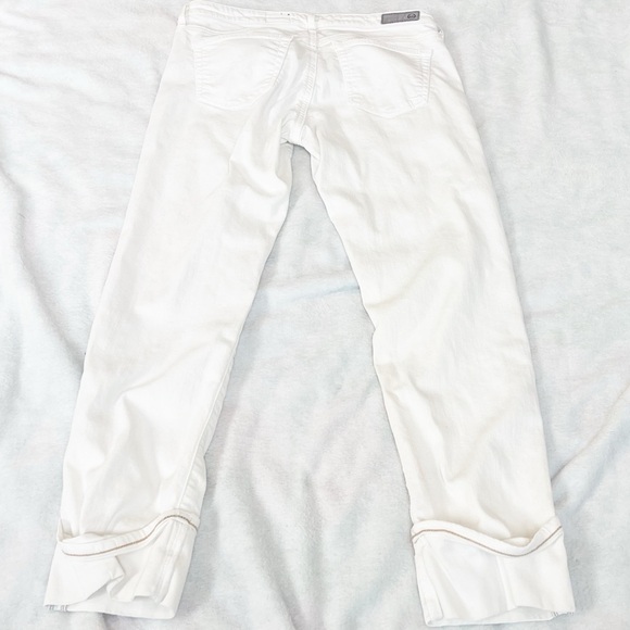 AG Adriano Goldschmied The Stevie Solid White Straight Slim Ankle Jeans Size 28 - Picture 3 of 9